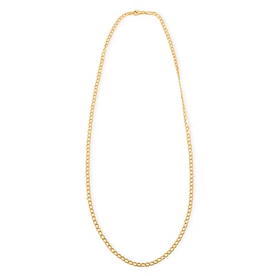 Italian Glitter Grumette Chain Necklace in 10K Yellow Gold 1.70 Grams 20 Inches