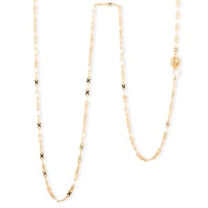 Italian Mirror Valentino Chain Necklace with Magnetic Clasp in 10K Yellow Gold 1.62 Grams 20 Inches