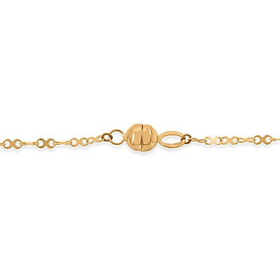 Italian Mirror Valentino Chain Necklace with Magnetic Clasp in 10K Yellow Gold 1.62 Grams 20 Inches