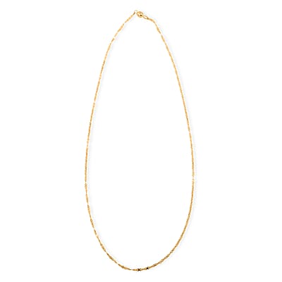 Italian Mirror Valentino Chain Necklace with Magnetic Clasp in 10K Yellow Gold 1.62 Grams 20 Inches
