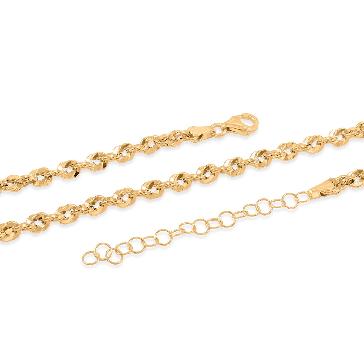 Italian 3.5mm Spirali Rope Chain Necklace in 10K Yellow Gold 4.90 Grams 18 Inches image number 3