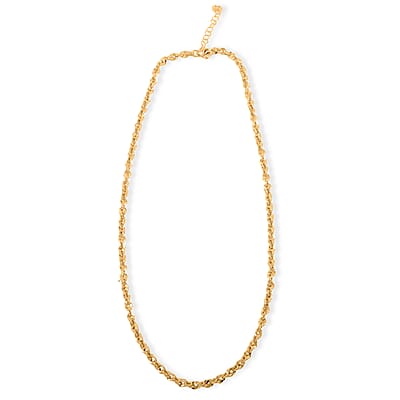 Italian 3.5mm Spirali Rope Chain Necklace in 10K Yellow Gold 4.90 Grams 18 Inches
