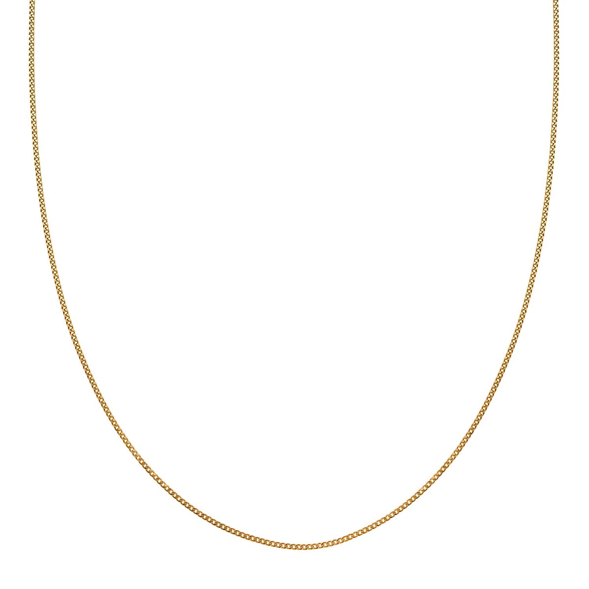 22K Yellow Gold Curb Chain Necklace 20 Inches 2.64 Grams image number 3