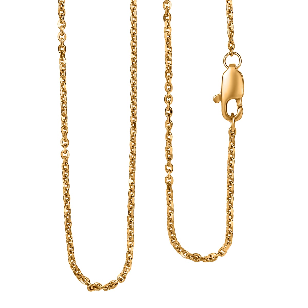 22K Yellow Gold Anchor Chain Necklace 20 Inches 3.20 Grams image number 0