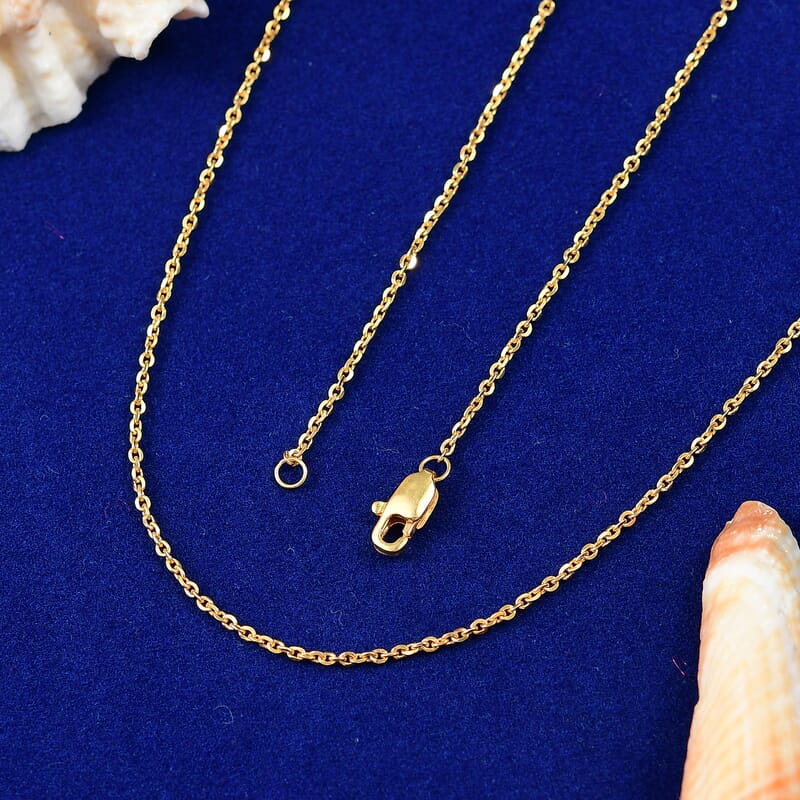 22K Yellow Gold Anchor Chain Necklace 20 Inches 3.20 Grams