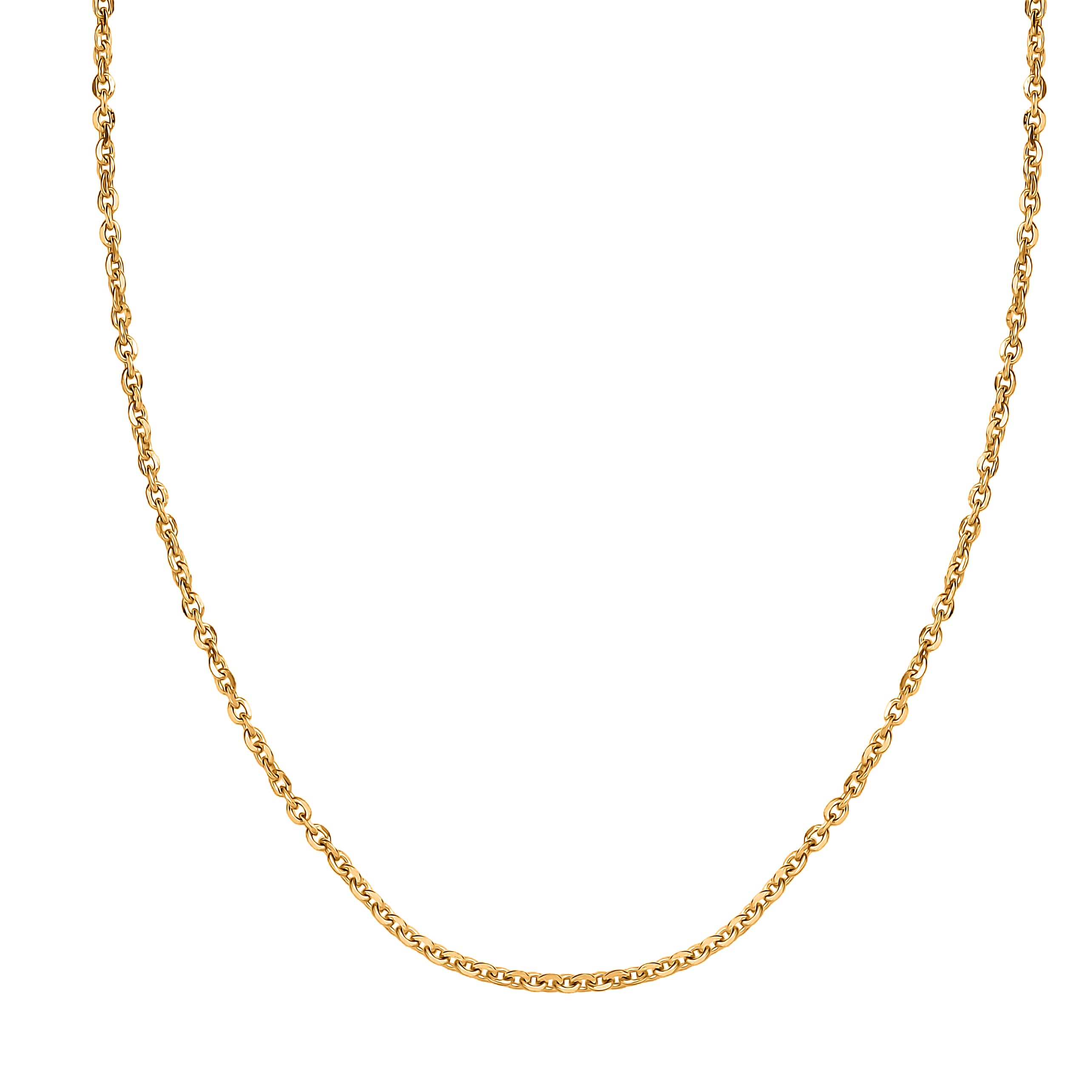 22K Yellow Gold Anchor Chain Necklace 20 Inches 3.20 Grams