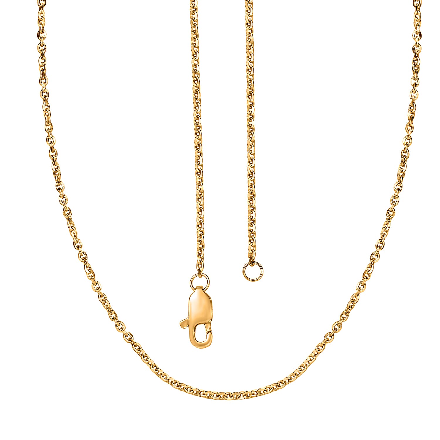 22K Yellow Gold Anchor Chain Necklace 20 Inches 3.20 Grams