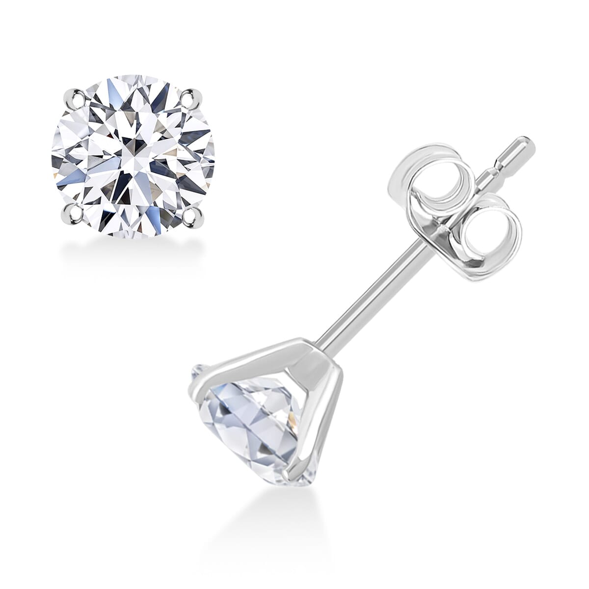 Luxuriant Lab Grown Diamond SI 2.00 ctw Stud Earrings in 14K White Gold  image number 0