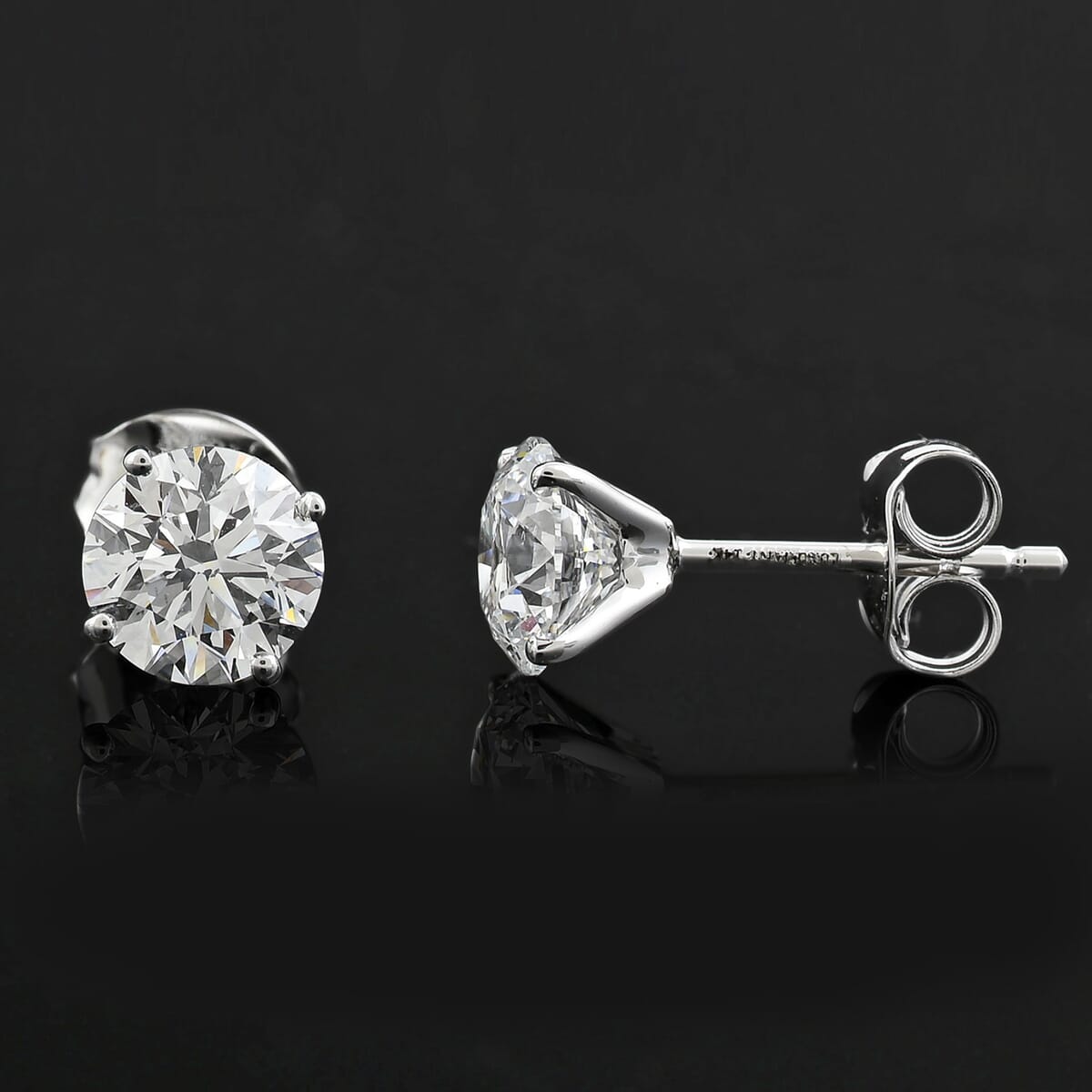Luxuriant Lab Grown Diamond SI 2.00 ctw Stud Earrings in 14K White Gold  image number 1