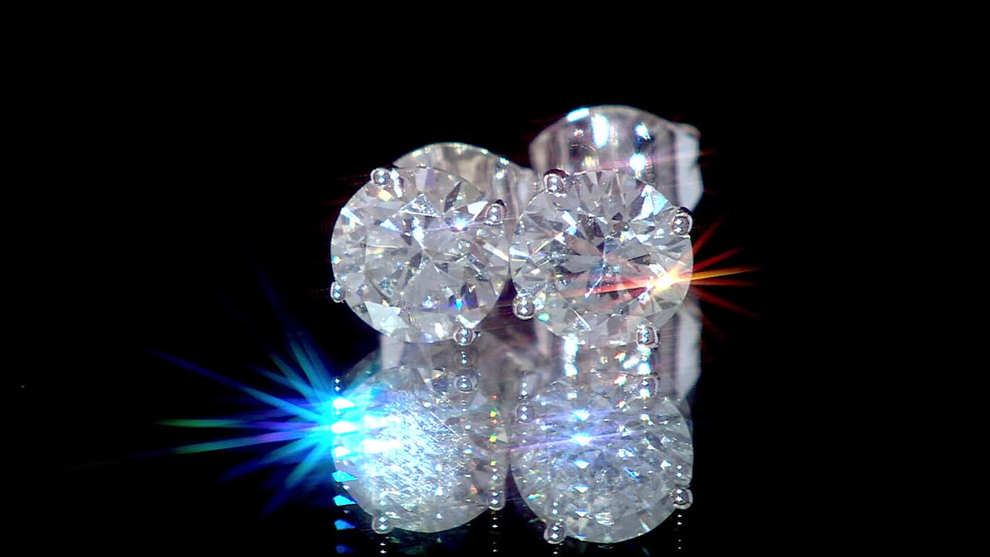 Luxuriant Lab Grown Diamond SI 2.00 ctw Stud Earrings in 14K White Gold