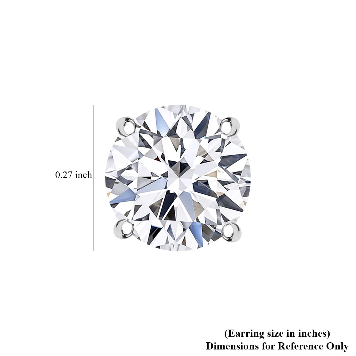 Luxuriant Lab Grown Diamond SI 2.00 ctw Stud Earrings in 14K White Gold  image number 4