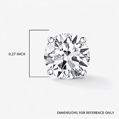 Lab Grown Diamond SI 2.00 ctw Stud Earrings in 14K White Gold