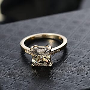 Luxoro AAA Turkizite, Diamond Ring in 10K Yellow Gold 3.50 ctw (Size 6.5)