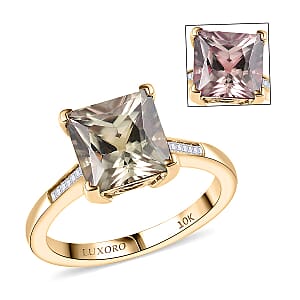 Luxoro 10K Yellow Gold AAA Turkizite, Diamond (G-H, I2) Ring (Size 7.0) 3.50 ctw