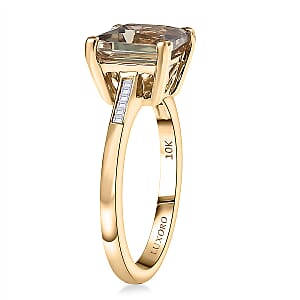 Luxoro AAA Turkizite, Diamond Ring in 10K Yellow Gold 3.50 ctw (Size 9.0)