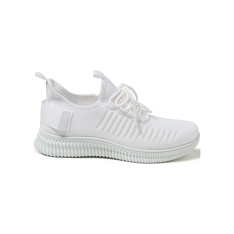 Kendall and Kylie White Ezora Knit Trainers (Size 7)