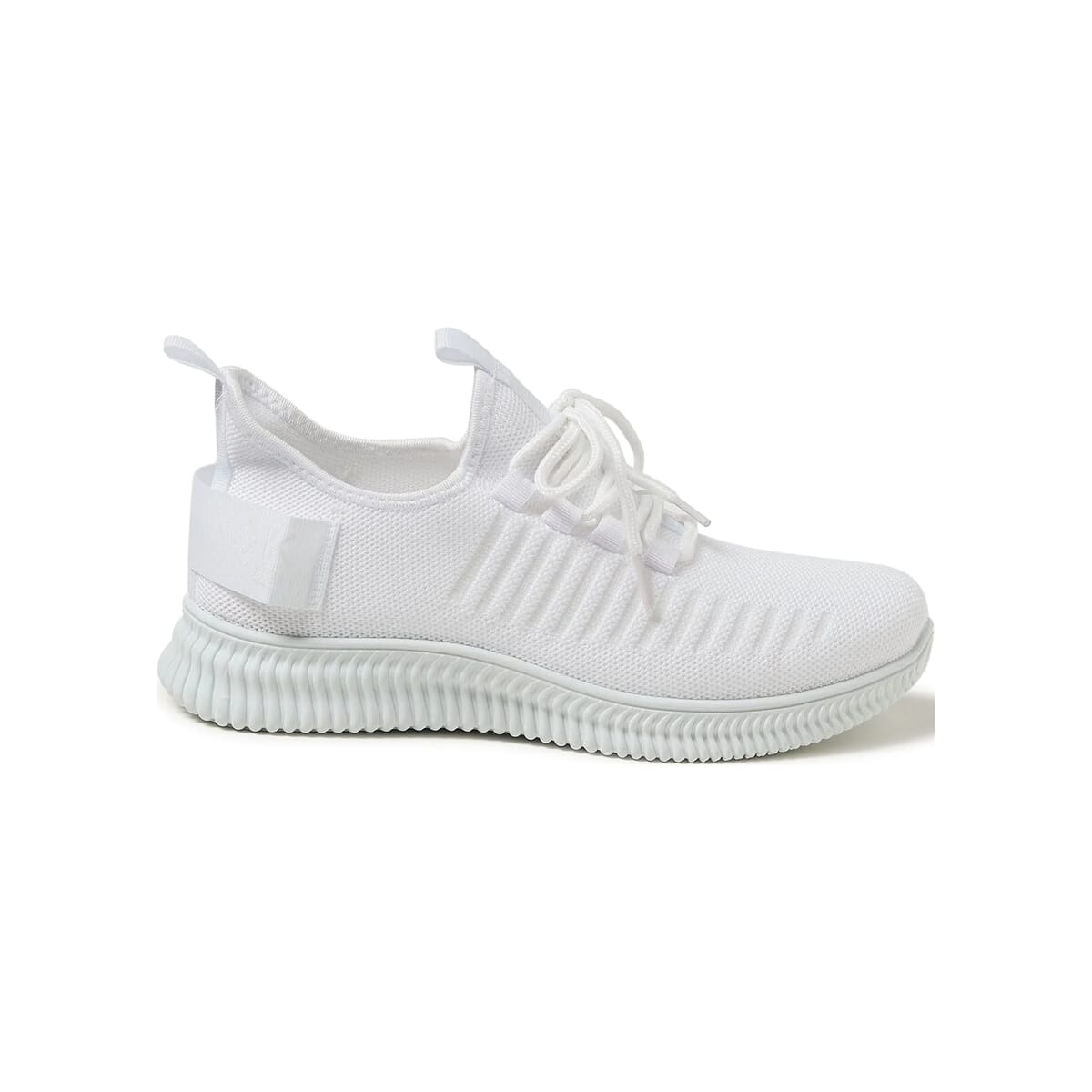 Kendall and Kylie White Ezora Knit Trainers (Size 11) image number 1