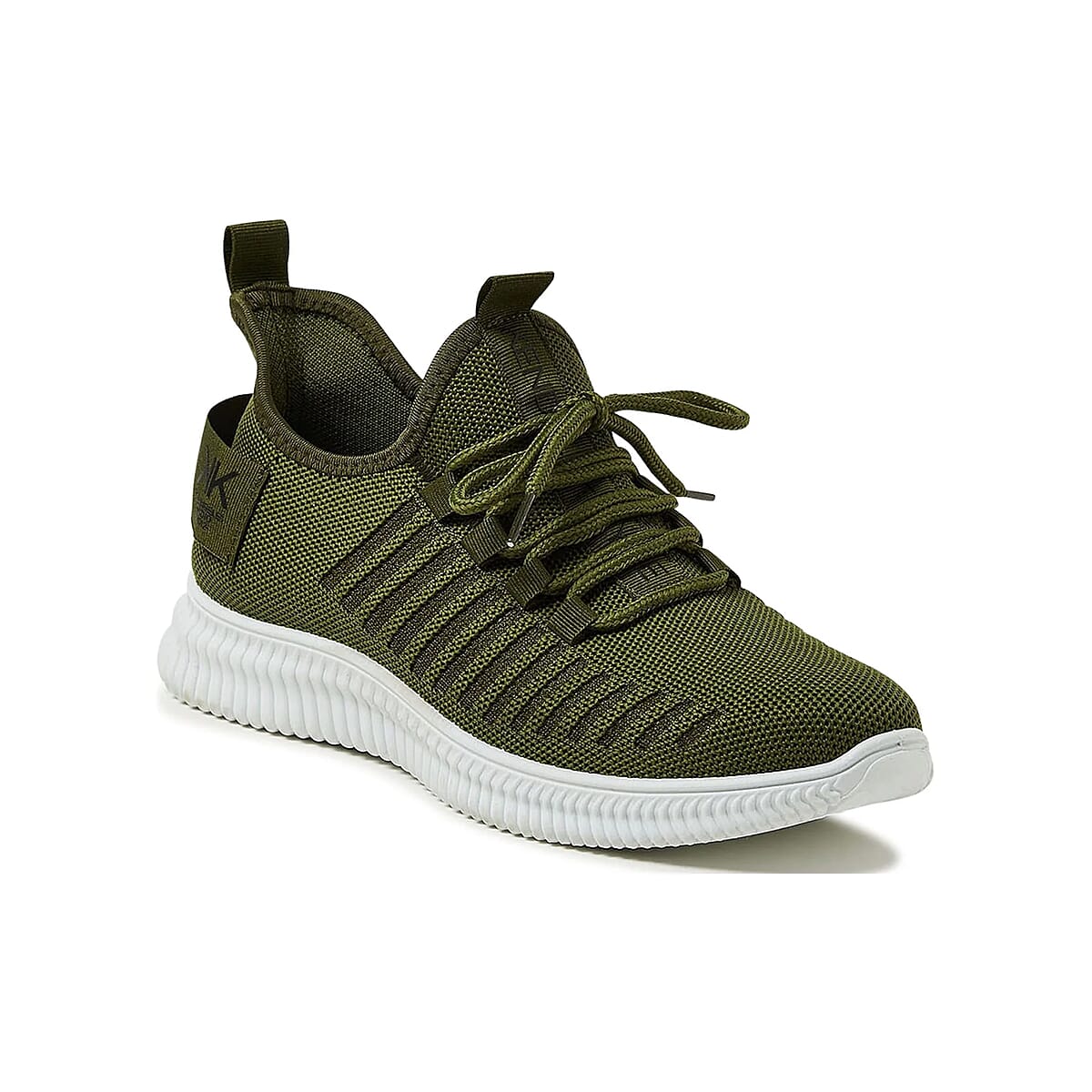 Kendall and Kylie Olive Ezora Knit Trainers (Size 8) image number 0