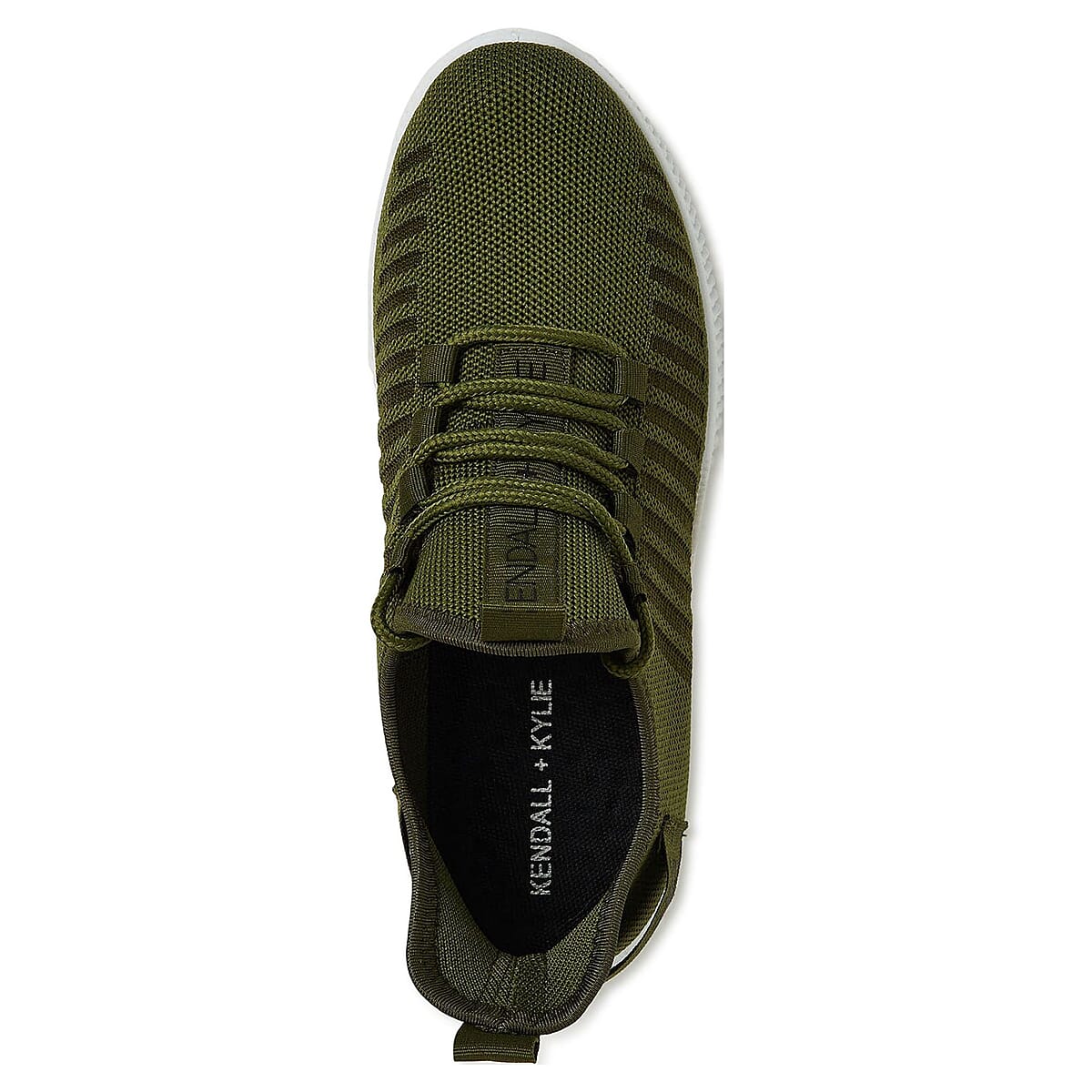 Kendall and Kylie Olive Ezora Knit Trainers (Size 8) image number 3