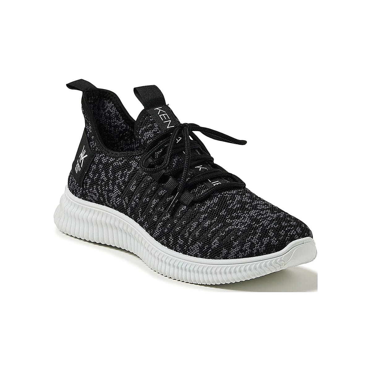 Kendall and Kylie Black Speckle Ezora Knit Trainers (Size 7) image number 0