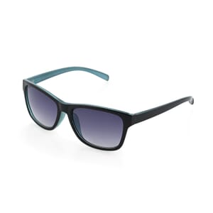 Adrienne Vittadini Sporty Fashion Square Sunglasses -Black on Aqua