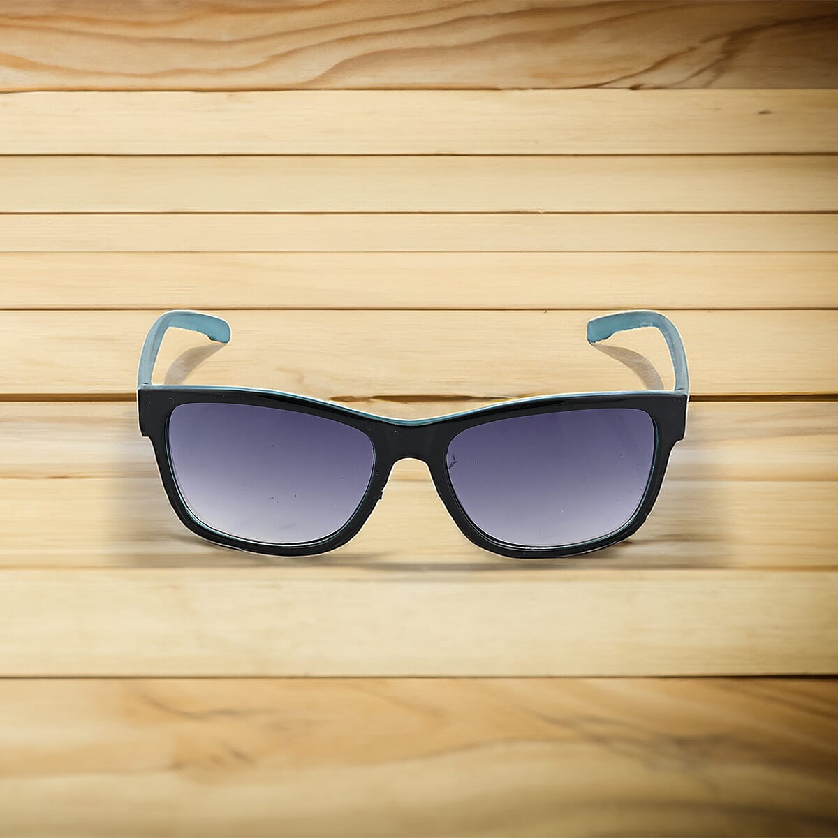 Adrienne Vittadini Sporty Fashion Square Sunglasses -White on Aqua image number 1