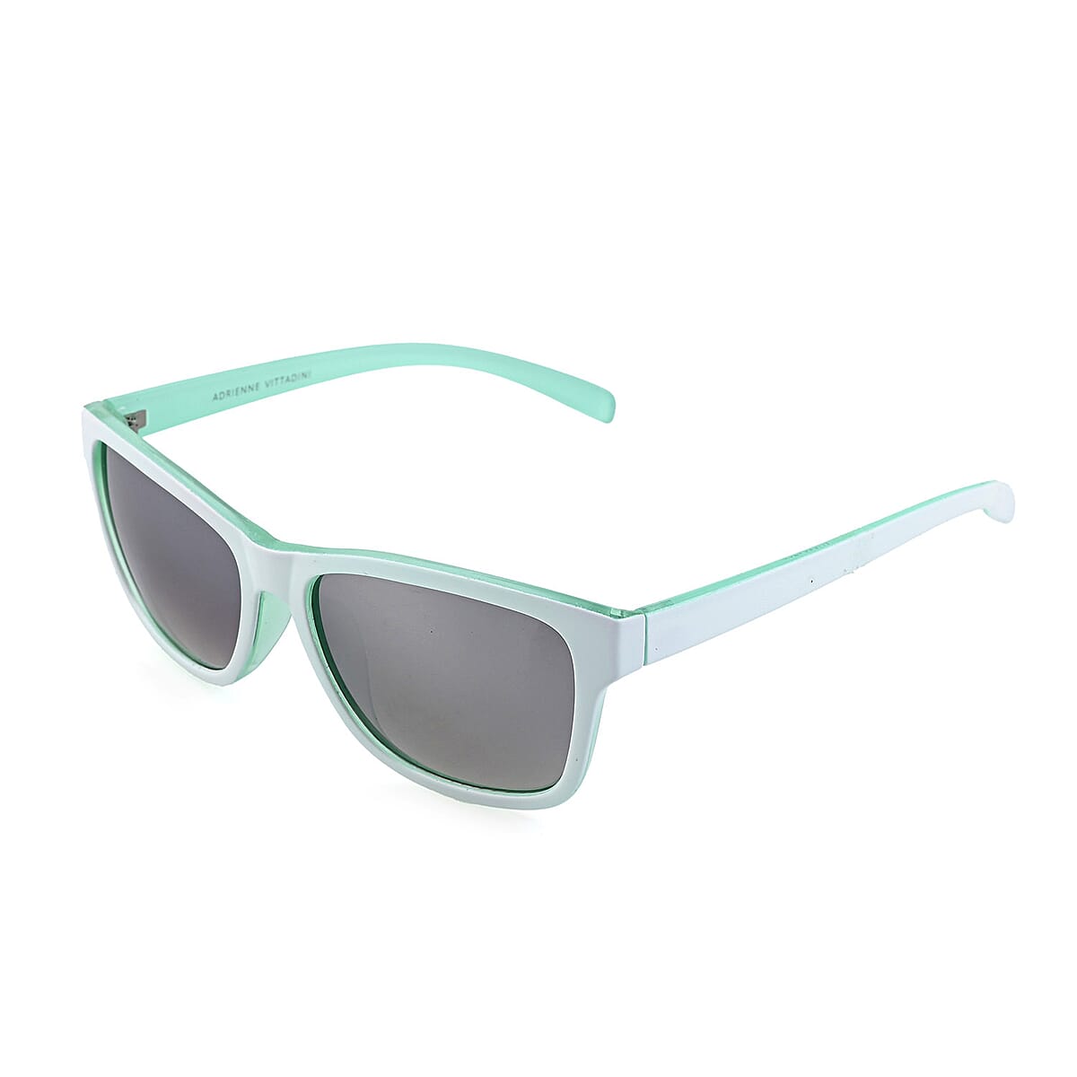 Adrienne Vittadini Sporty Fashion Square Sunglasses -White on Aqua image number 0