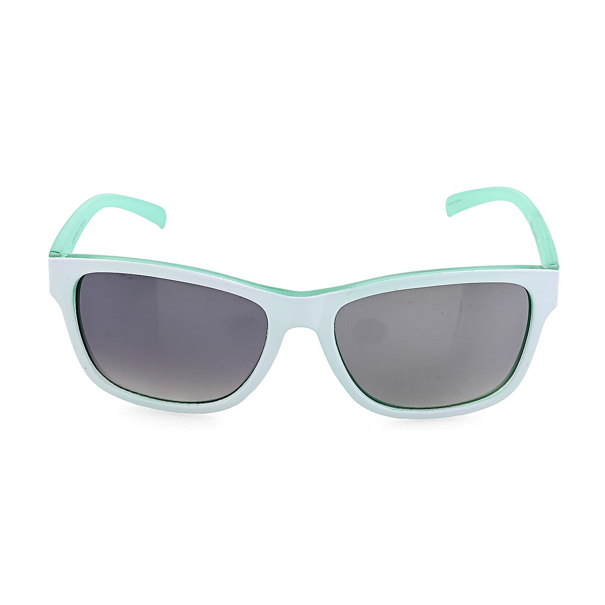 Adrienne Vittadini Sporty Fashion Square Sunglasses -White on Aqua image number 2