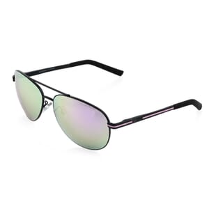 Adrienne Vittadini Aviator with Temple Detail Sunglasses -Black/Purple