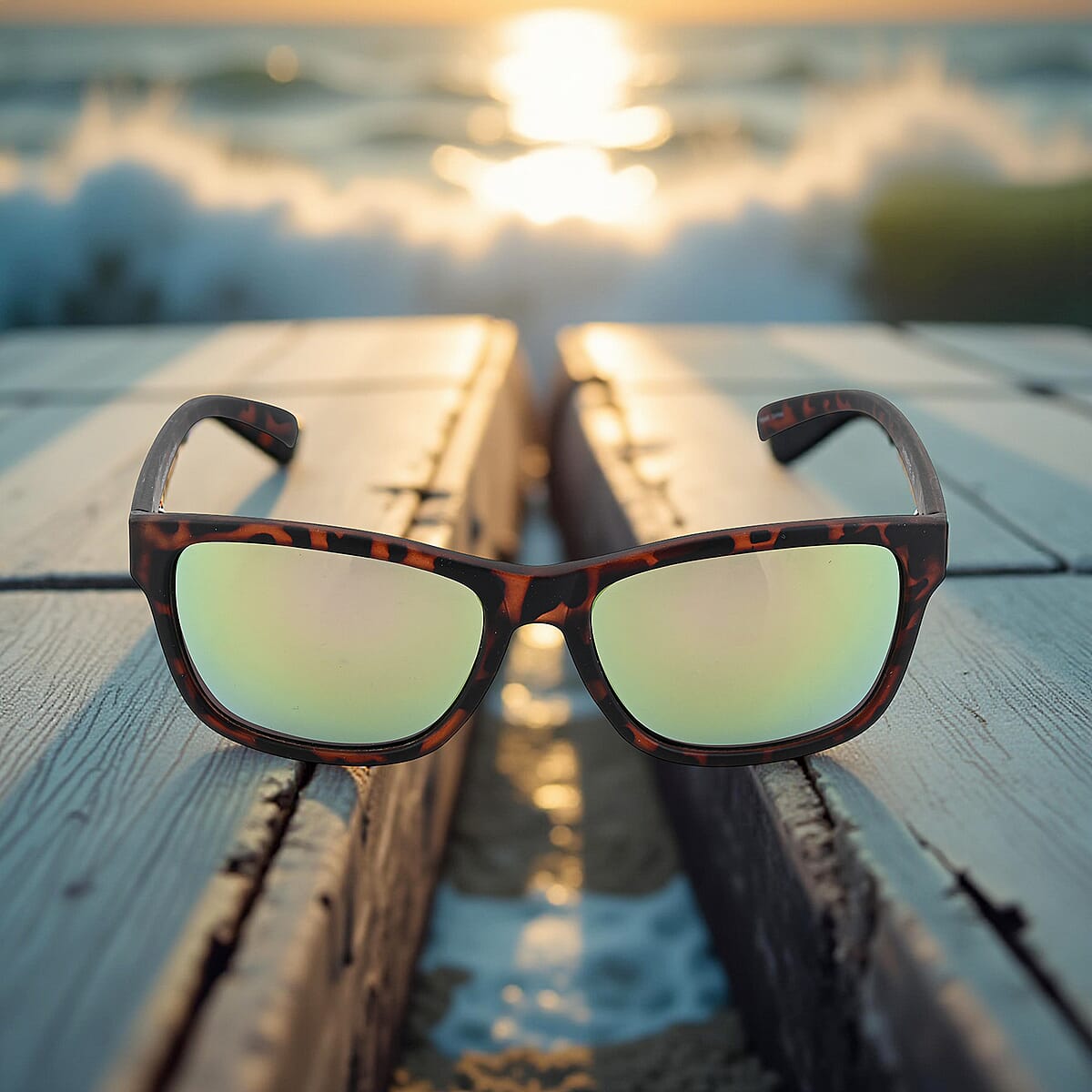 Adrienne Vittadini Sporty Fashion Square Sunglasses -Tortoise image number 1