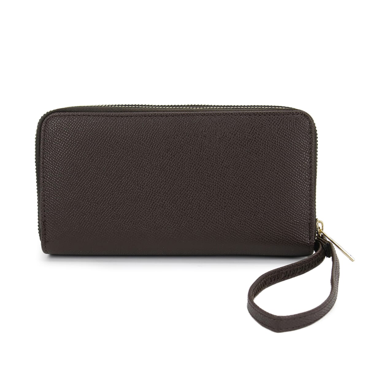 Alexis Bendel Chocolate Faux Leather Fabienne Double Zip Around Wallet image number 2