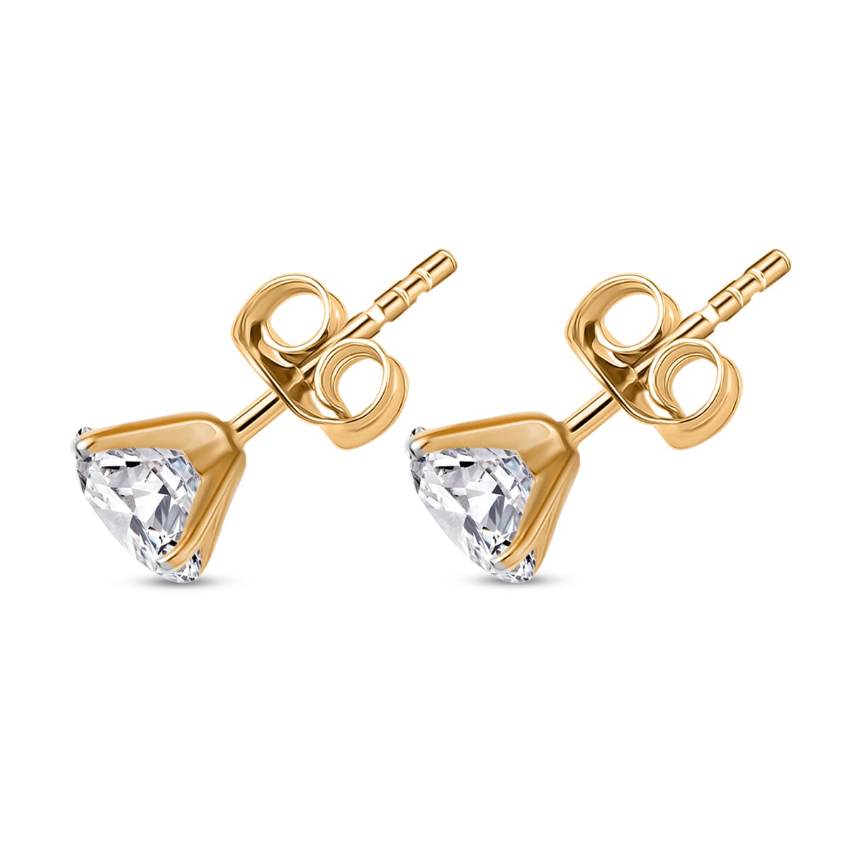 SGL Certified Luxuriant Lab Grown Diamond SI 2.00 ctw Stud Earrings in 14K Yellow Gold  image number 3