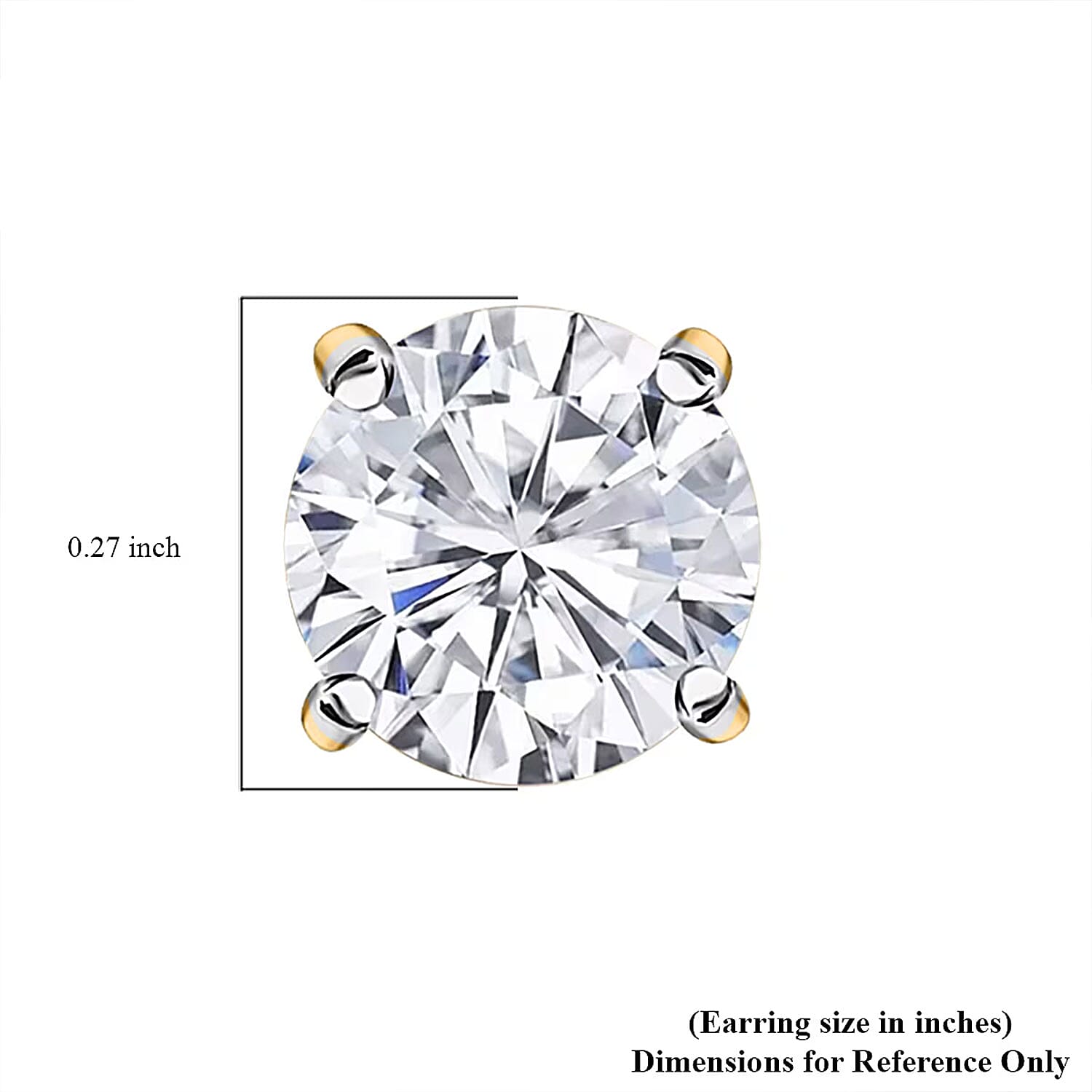 SGL Certified Luxuriant Lab Grown Diamond SI 2.00 ctw Stud Earrings in 14K Yellow Gold 