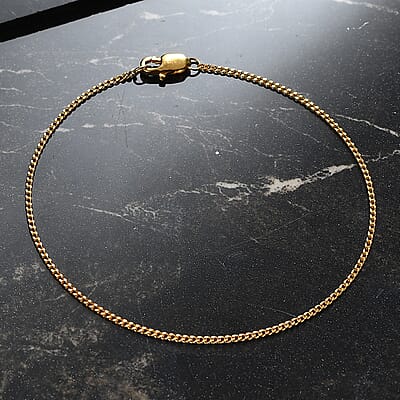 22K Yellow Gold Curb Chain Bracelet (6.50 In) 1.36 Grams