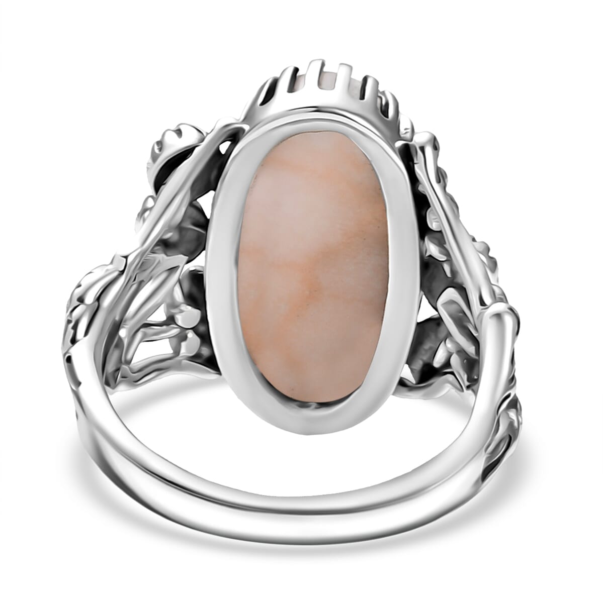 D'Joy Artisan Crafted Pink Natrolite 7.60 ctw Ring in Sterling Silver (Size 10.0) image number 4