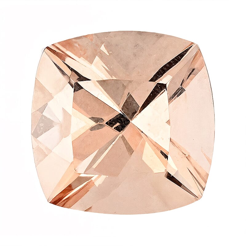 Gem Hunter Certified and Appraised AAAA Marropino Morganite (Cush 12x12 mm) 6.00 ctw