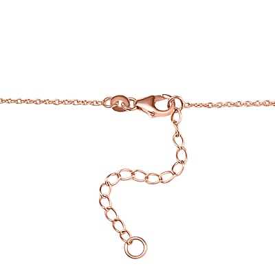 GP Trionfo Collection Premium Niassa Ruby (FF) and White Zircon 5.10 ctw Butterfly Necklace in 18K Vermeil Rose Gold Over Sterling Silver 18 Inches