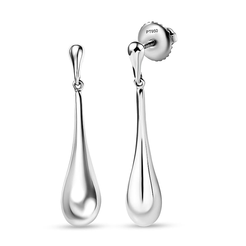 Rhapsody Waterdrop Earrings in 950 Platinum 6.30 Grams