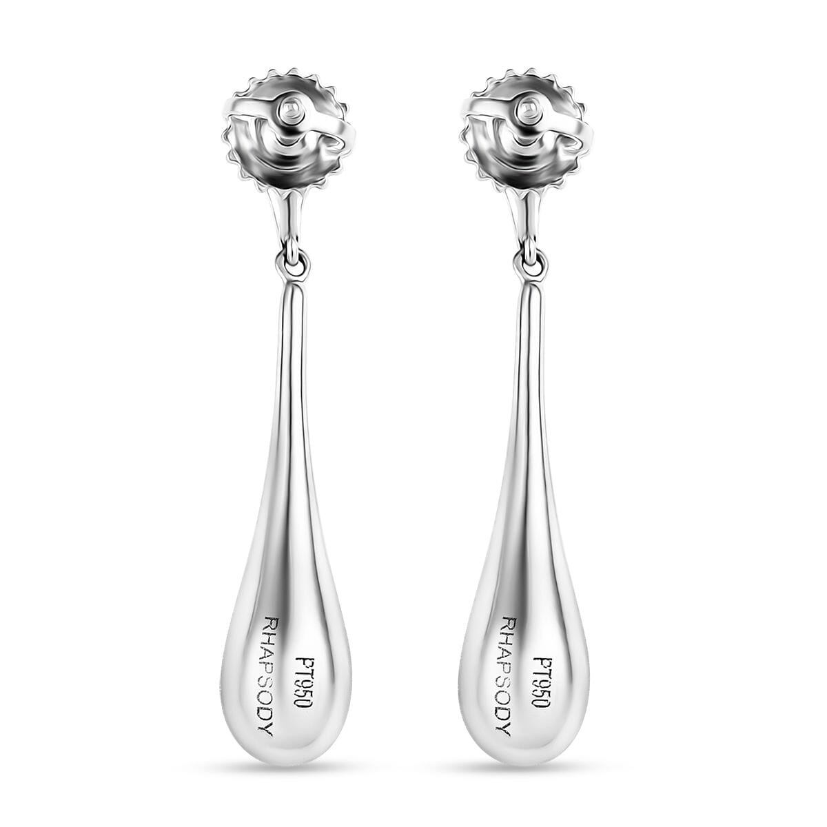 Rhapsody Waterdrop Earrings in 950 Platinum 6.30 Grams image number 4