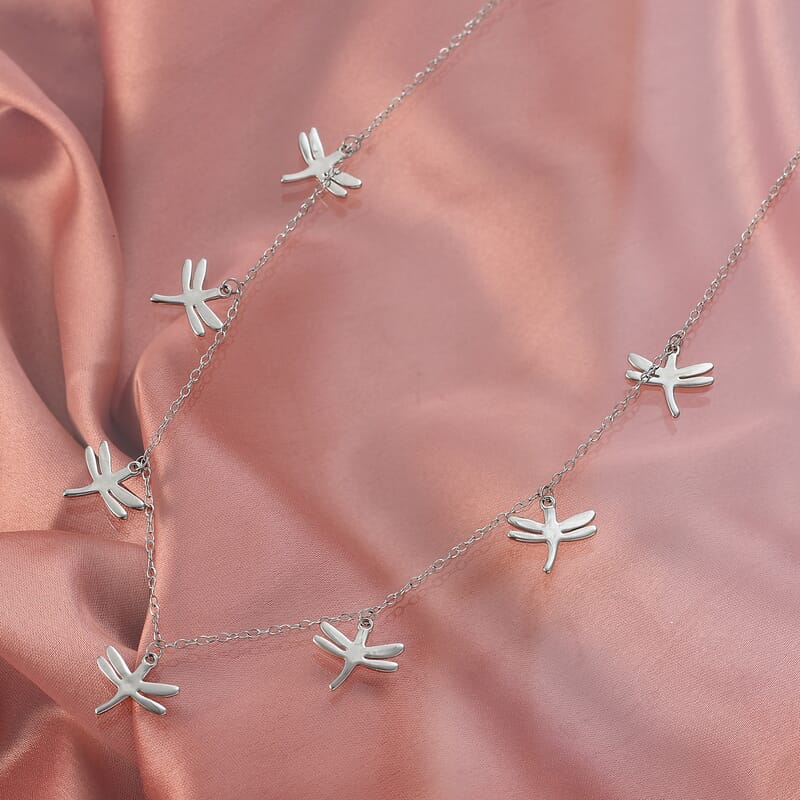 Rhapsody Dragonfly Necklace in 950 Platinum 9.80 Grams 18 Inches