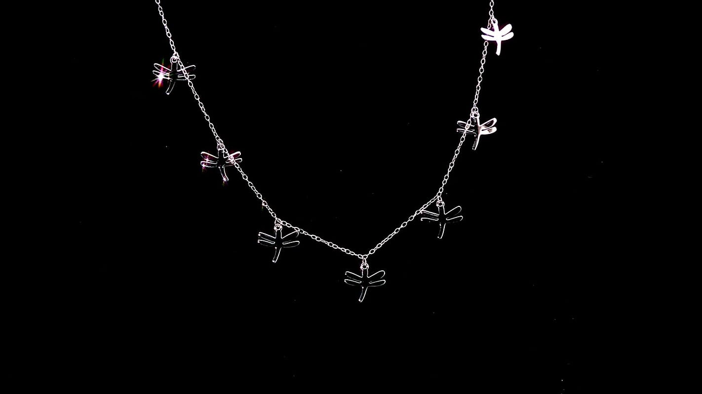 Rhapsody Dragonfly Necklace in 950 Platinum 9.80 Grams 18 Inches
