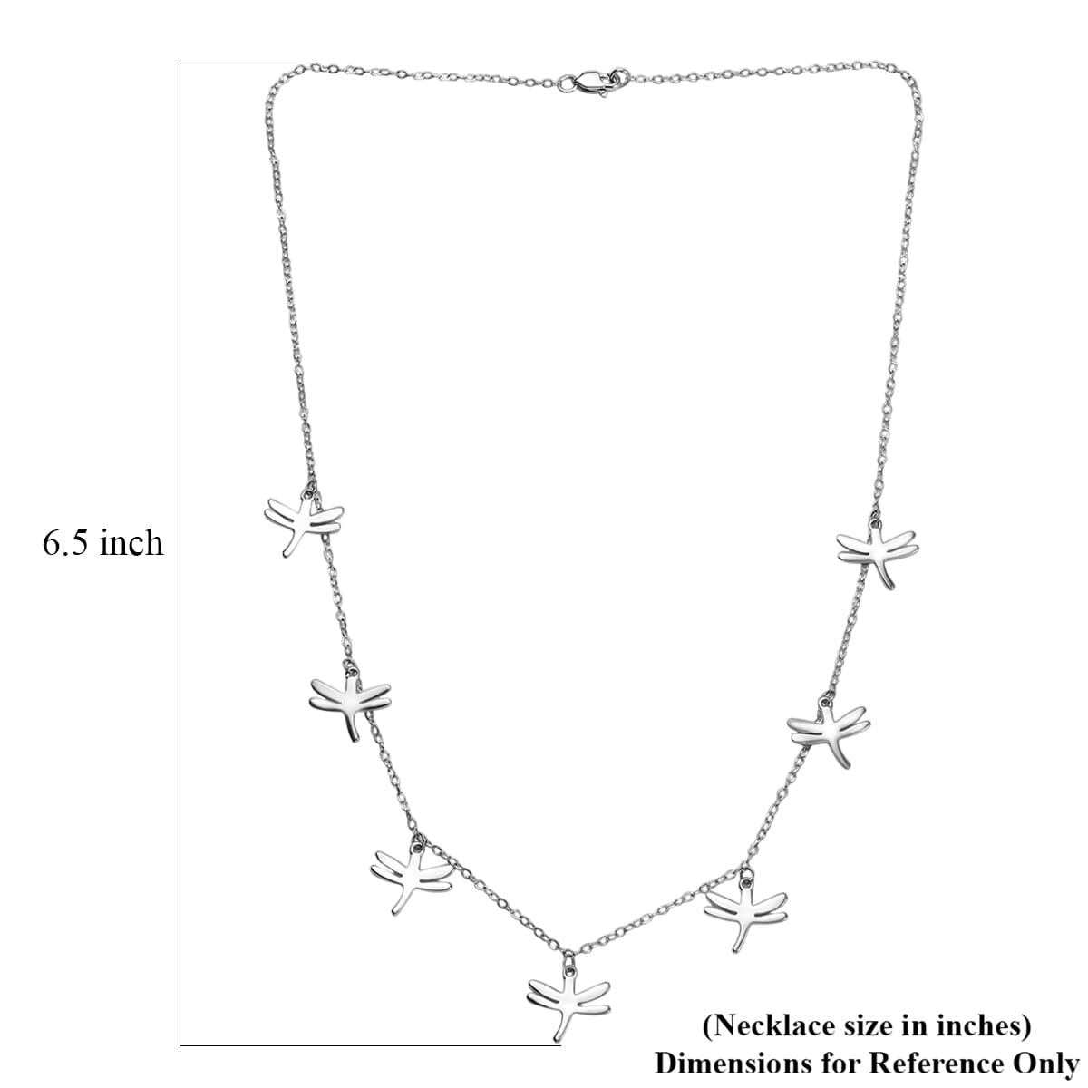 Rhapsody Dragonfly Necklace in 950 Platinum 9.80 Grams 18 Inches image number 5