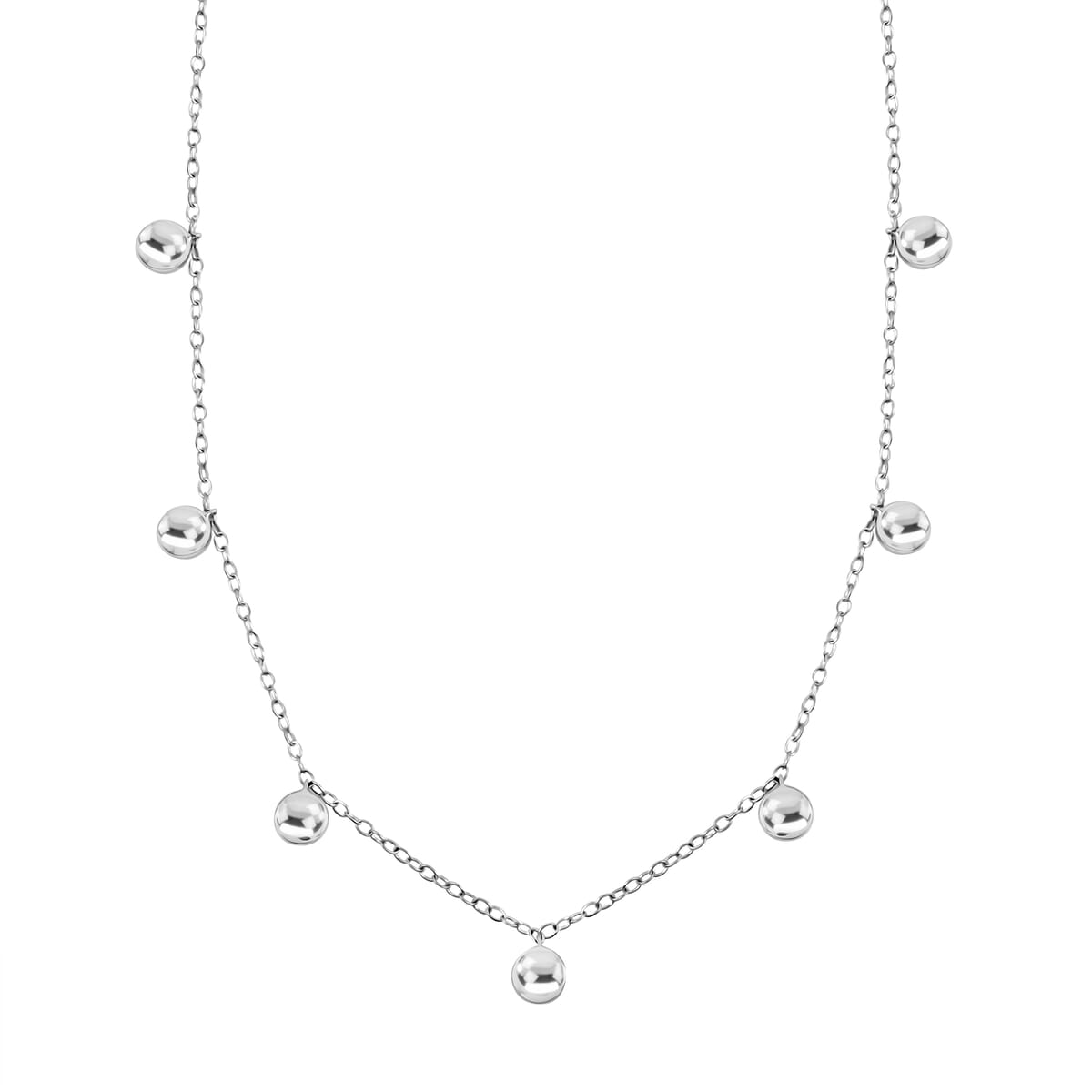 Rhapsody Coin Charm Necklace in 950 Platinum 5 Grams 18 Inches image number 0