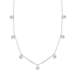 Rhapsody Coin Charm Necklace in 950 Platinum 5 Grams 18 Inches