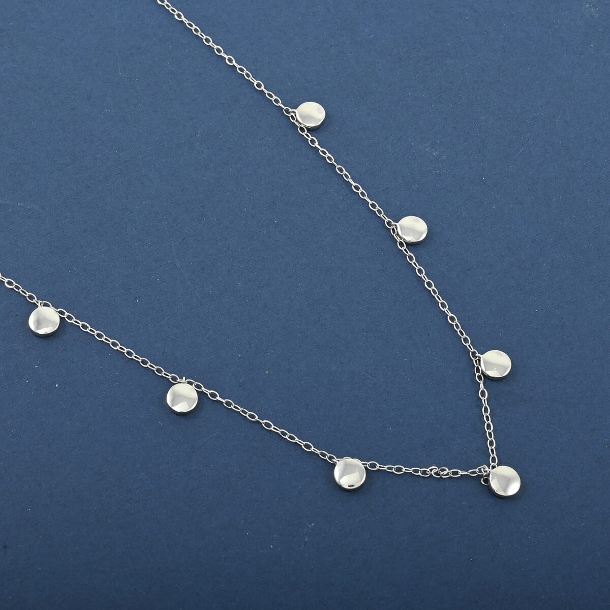 Rhapsody Coin Charm Necklace in 950 Platinum 5 Grams 18 Inches image number 1