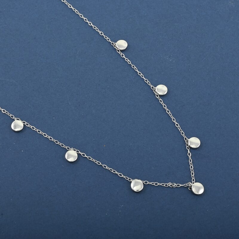 Rhapsody Coin Charm Necklace in 950 Platinum 5 Grams 18 Inches