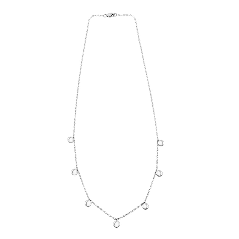 Rhapsody Coin Charm Necklace in 950 Platinum 5 Grams 18 Inches