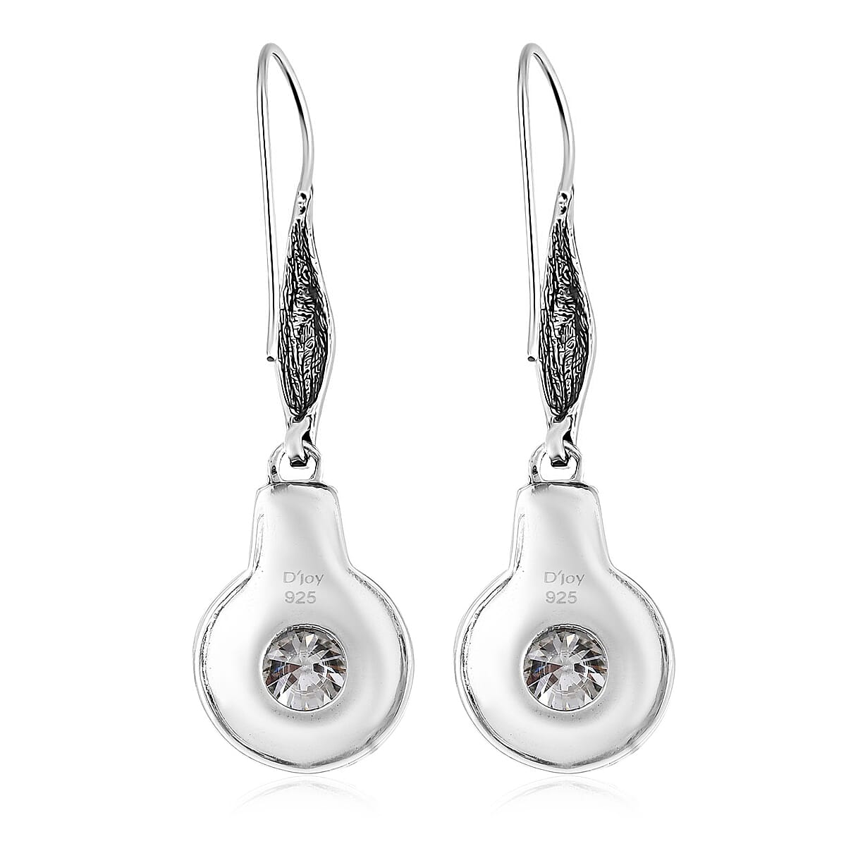D'Joy Bali Legacy Moissanite Tulang Naga Earrings in Sterling Silver 1.80 ctw image number 3