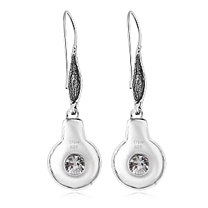 D'Joy Bali Legacy Moissanite Tulang Naga Earrings in Sterling Silver 1.80 ctw