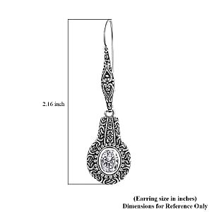 D'Joy Bali Legacy Moissanite Earrings in Sterling Silver 2.65 ctw (Borobudur Texture)